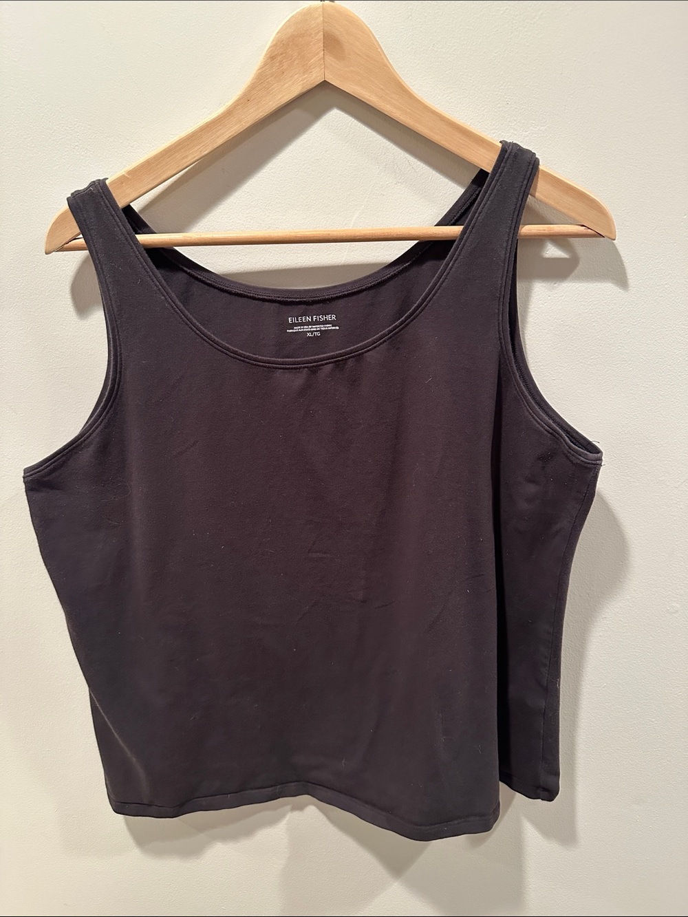Eileen Fisher Black Scoop Neck Tank